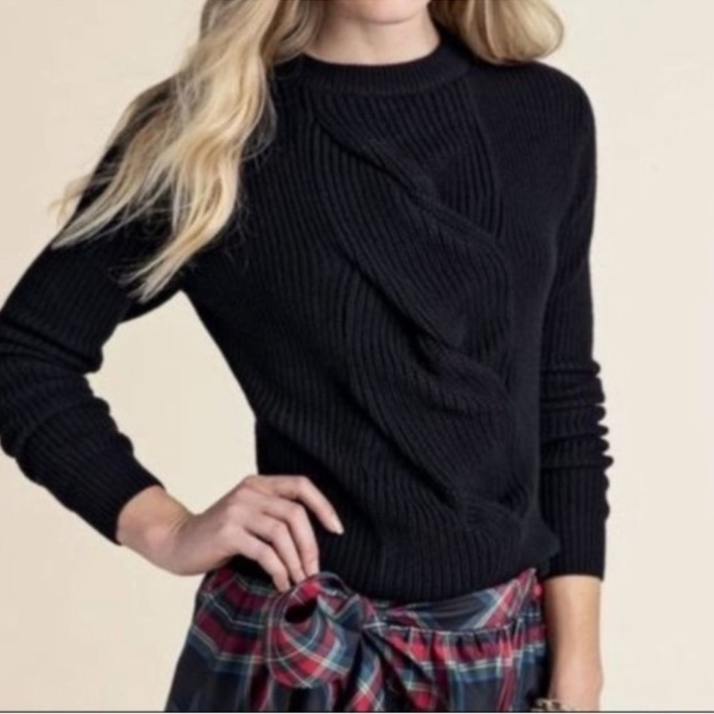 Vineyard Vines Merino Wool Twist Front Sweater